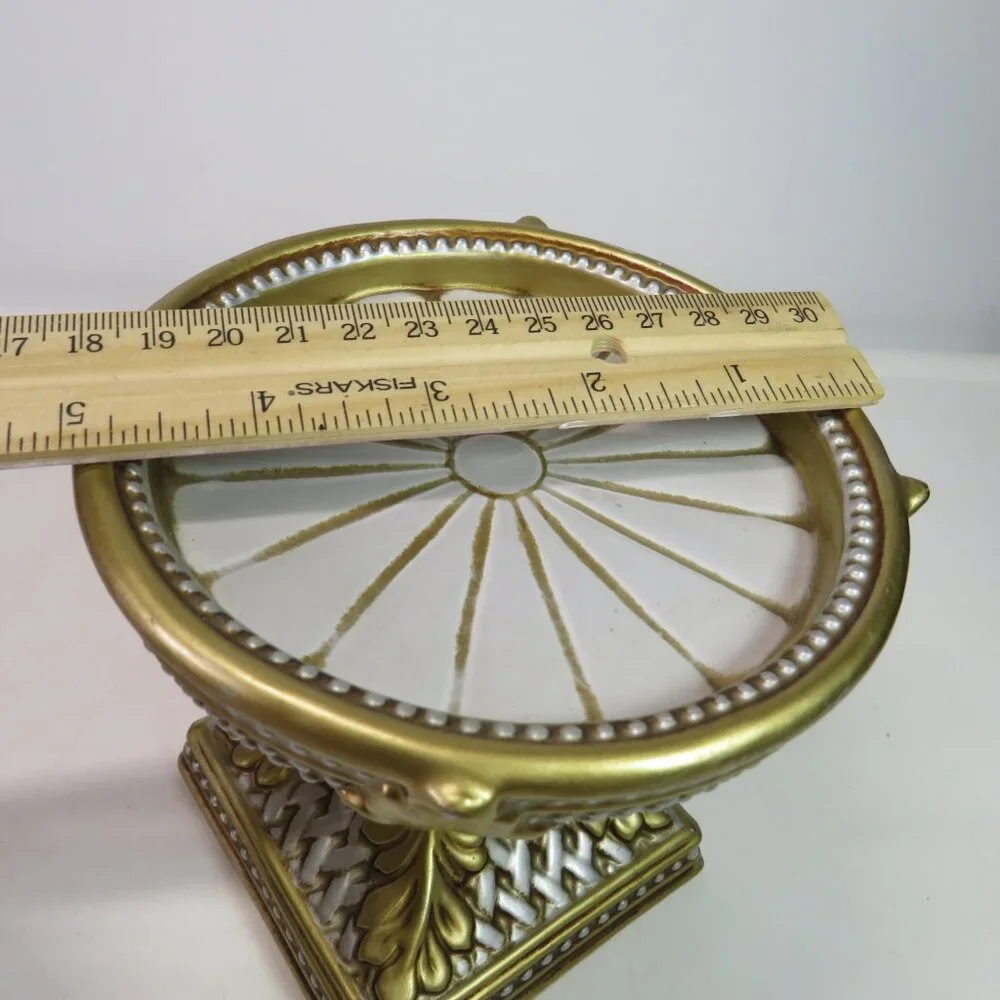 Candle Pedestal w multi- dimensional textures, Two Tone Metal colors 5